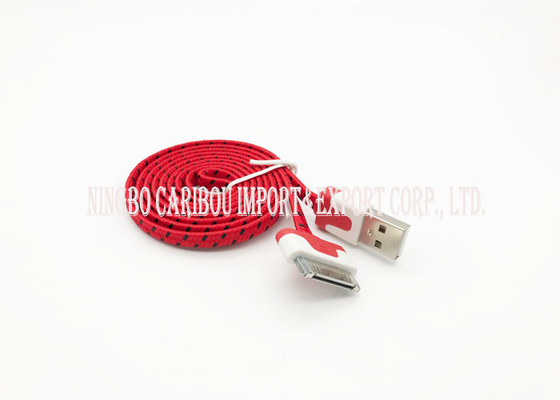 Цвет высокоскоростного зарядного кабеля соединителя Ифоне 4 красный с длиной 100км